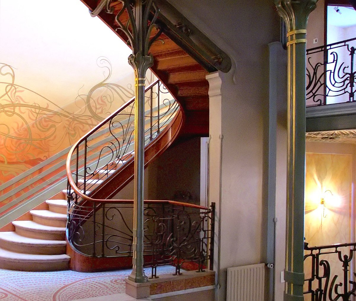 Interior of Hôtel Tassel by Victor Horta (1892–1893)